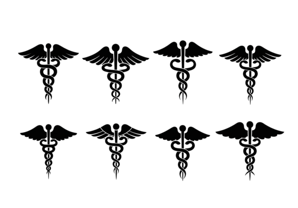 Caduceus Medical Symbol Vector Graphics