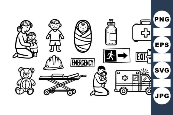 Emergency Medical Clipart Set