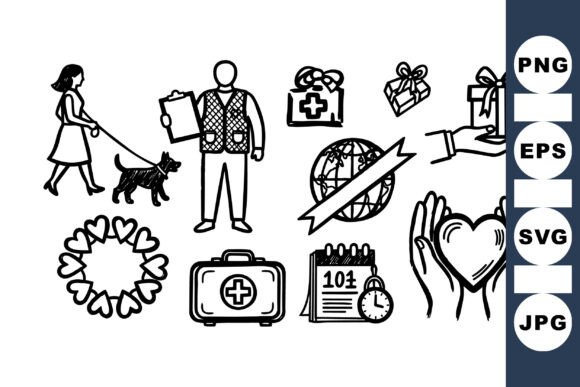 Healthcare Charity Icon Set