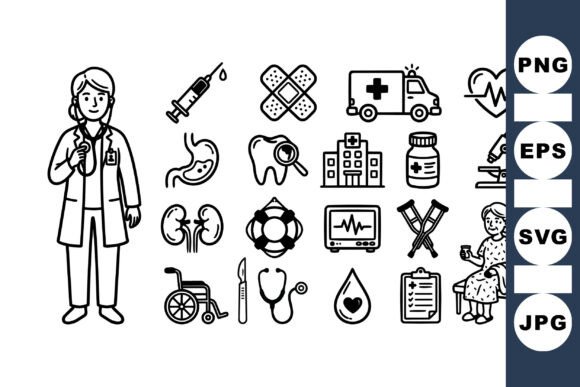 Medical Healthcare Icon Vector Set