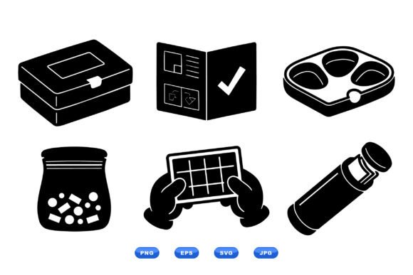 Medical Pharmacy Icon Set