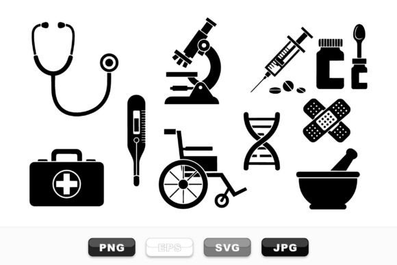 Medical Tools Vector Clipart Set