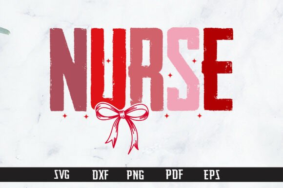 Nurse Coquette Bow Valentine PNG