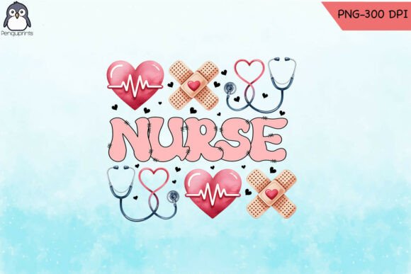 Nurse Valentine Sublimation Cute PNG