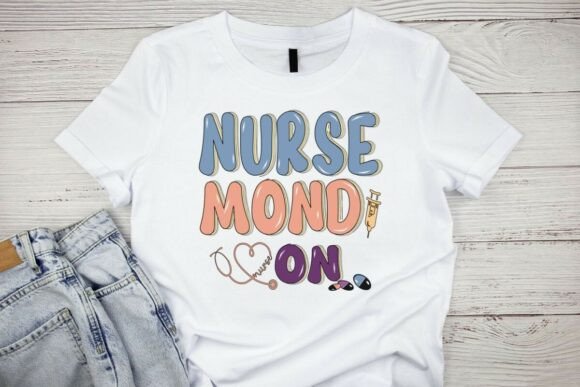 Retro Nurse Mode on Sublimation PNG