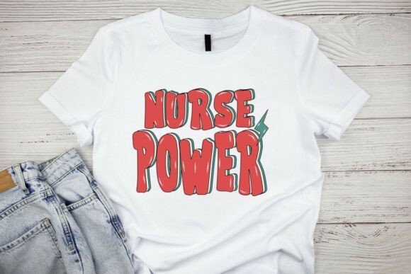 Retro Nurse Power Thunder Sublimation